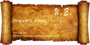 Ungvári Emma névjegykártya